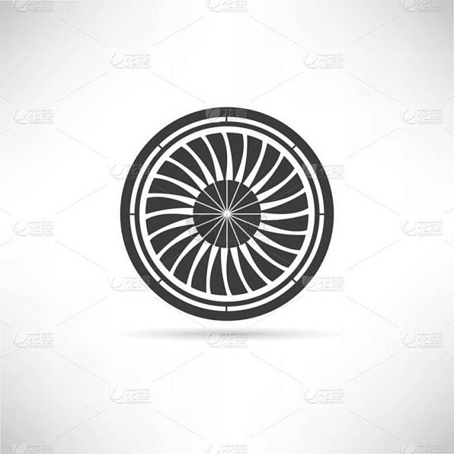 涡轮图标的矢量插图
