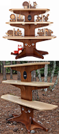 graphic spaces tree booksshelf