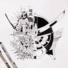 插画 黑白 涂鸦 创意 手绘