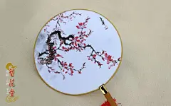 【簪花堂】文艺仿古复古风团扇宫扇礼品扇竹扇手绘扇子3把包邮-淘宝@北坤人素材