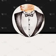 带领结的时尚背景，绅士