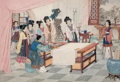 长相思，在长安。
络纬秋啼金井阑，微霜凄凄簟色寒。
孤灯不明思欲绝，卷帷望月空长叹。
美人如花隔云端！
