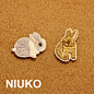 NIUKO 可爱兔子 灰棕精致布贴 布标背胶烫印 刺绣画贴布 布贴DIY-淘宝网