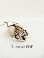 Tutorial jewelry DIY - Leaf bail symmetrical necklace - Copper soldering - Tutorial wire wrap : Tutorial on how to make symmetrical necklace with leaf-bail in English. All steps have been described in great detail, 120 pictures. There are helpful videos h