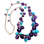 CARTIER Delices De Goa Diamond Turquoise Amethyst Gold Necklace@北坤人素材