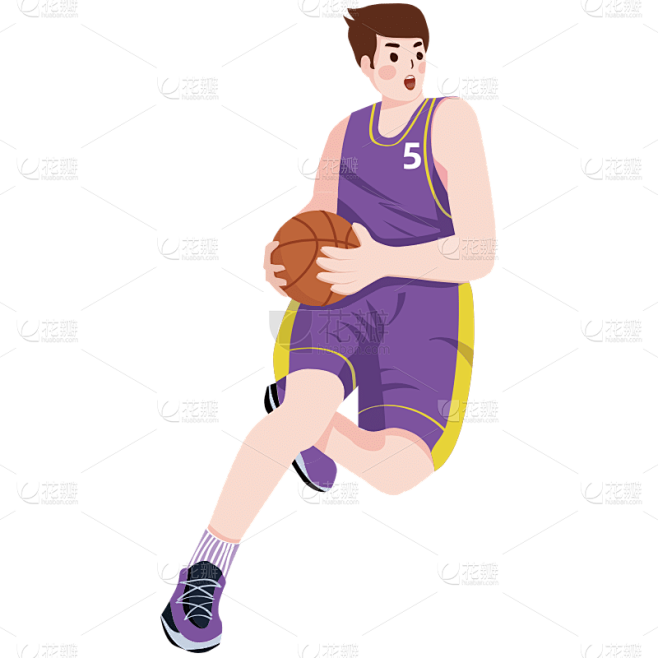 SVG-篮球人物常规贴纸-打篮球
