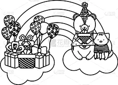 可爱的,动画片,动物主题,婴儿,黑色,小的,自然美,恶作剧,愉悦,庆祝