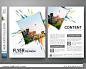 Portfolio design template vector.Minimal brochure report business flyers magazine poster.Abstract colorful fireworks on cover book presentation.City concept in A4 layout size.