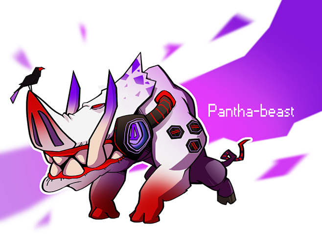 欧美q版练习怪物平涂野猪猪