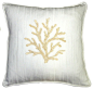 Pillow Decor - Sea Coral in White and Champagne 17x17 Throw Pillow  pillows