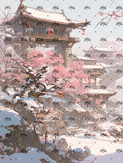 版权图库淘搜落墨封面采集到AI版权古风无人(工作室专用,禁转,禁用)