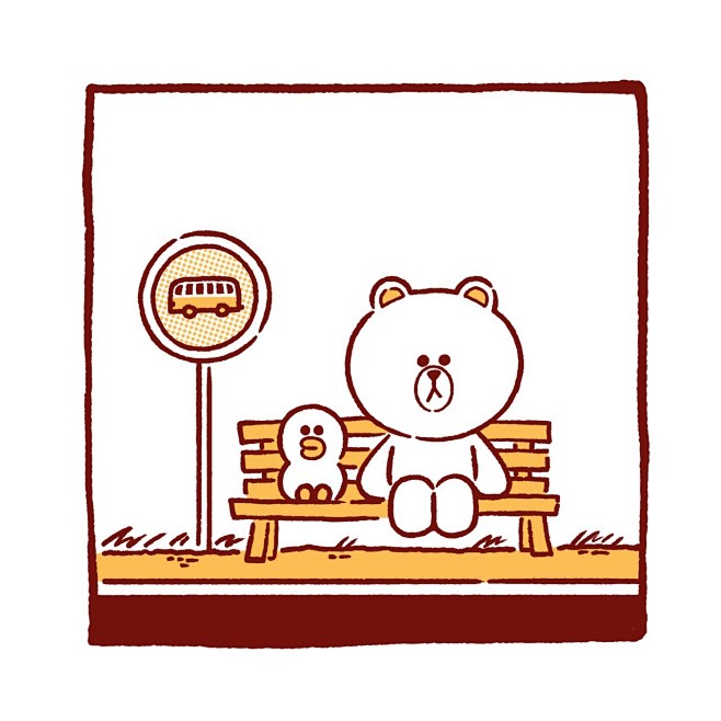 LINE BT21 卡通素材 布朗熊 可...