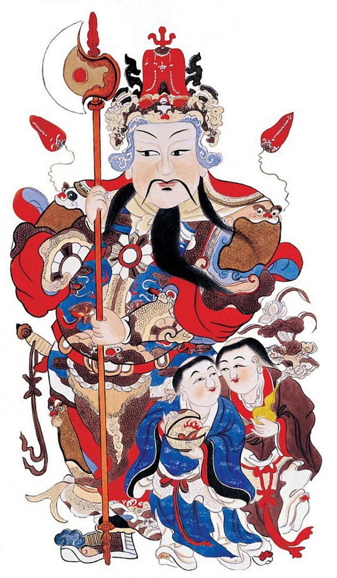 中国传统文化中的祈福门神-花瓣网