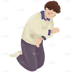 手绘-准爸妈手绘贴纸男人4