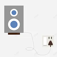 手绘办公室音响插画矢量图 免抠png 设计图片 免费下载 页面网页 平面电商 创意素材