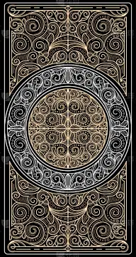 Ornate art deco vintage design card