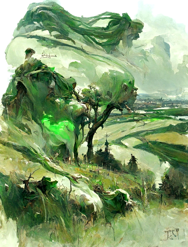 AI绘画-田野与春风-2