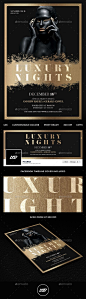 Luxury Nights Flyer Template PSD #design Download: http://graphicriver.net/item/luxury-nights-flyer/13544318?ref=ksioks: 