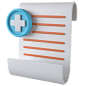 Hospital Invoice 3D Illustration