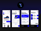 Nike E-Commercial ios free ui kit free download blue e-commerce app e-commerce nike web design free app illustration ux ui free free ui app