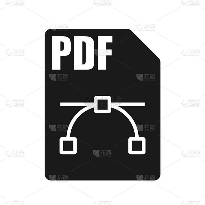 PDF文件图标，平面设计风格