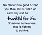 be thankful for life