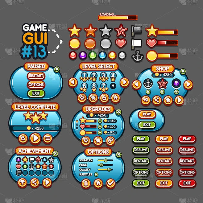 GUI #13游戏素材-花瓣网