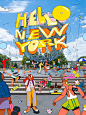 Brooklyn cartoon Character design  city New York new york city nyc people Street Urban
