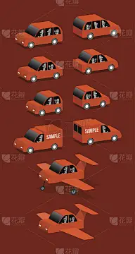 红色的汽车