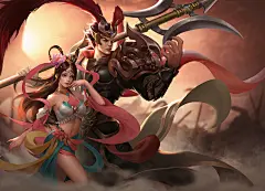 月颜无双*吕布貂蝉_看图_三国杀皮肤吧_百度贴吧