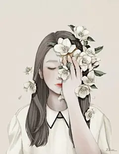 二次元/薄涂/日韩风 韩国女画师 ENSEE 插画作品欣赏
花瓣关注原画人，推荐更多精选素材，绘画更有灵感