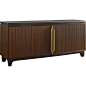 Arrowhead Credenza : Various influences are found in this exceptional storage piece. Arrowhead references myriad design movements, with the clean forms found in Danish modern, the formal style of English and geometrically-inspired Art Deco era and integra