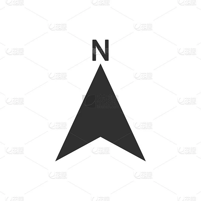 指南针图标孤立在白色背景上。矢量插图。图片_白色背景图片素材-花瓣网
