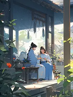 Ai绘画国潮插画|快到七夕啦，这样够甜吗？