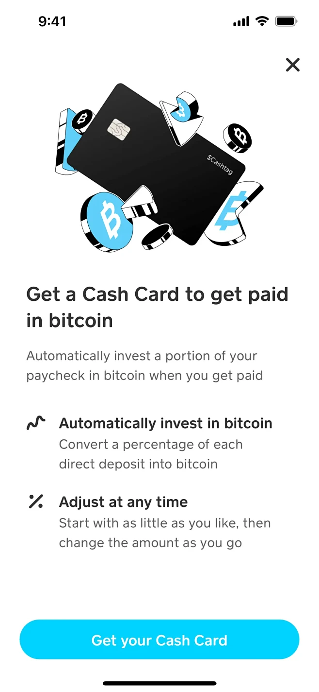 Cash App Get paid in...