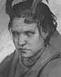 #全球插画师#    俄罗斯插画艺术家 Stepan Alekseev 一组黑白人像 ​​​​
