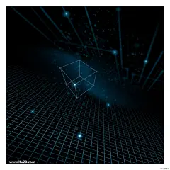 立体图形简单线条点亮焦点渐变设计AI素材