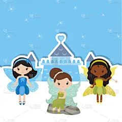 可爱的,贺卡,仙女服,生日,华丽的,事件,请柬,问候,庆祝