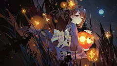 动漫人物手绘插画，动漫二次元少女电脑桌面壁纸，美少女图片