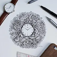 #每日插画推荐# 无限细节：方寸之间 深不见底