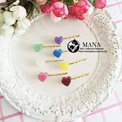 【MANA手作】超级可爱软妹日系少女 糖果彩色爱心桃心一字夹发夹-淘宝网