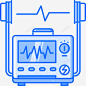 除颤器药物13蓝色图标 平面电商 创意素材