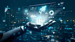 3D渲染未来机器人技术开发人工智能 AI 和机器学习