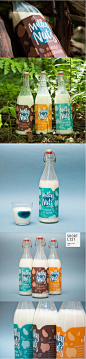 坚果牛奶瓶贴设计-玻璃瓶包装设计-牛奶包装设计欣赏,饮料玻璃瓶包装图片，牛奶包装盒设计，牛奶包装瓶设