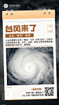 台风资讯消息通知手机海报