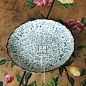日单陶瓷瓷器青花红花圆盘