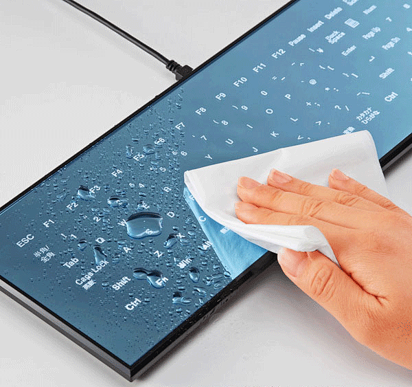 防水触摸，可以收集指纹的键盘。