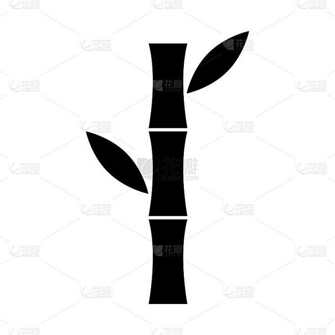竹图标设计矢量模板插图