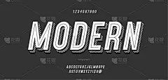 3d bold typeface white color