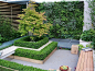 欧式别墅庭院植物艺术围墙设计效果图